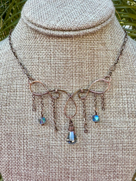 Czech Crystal Elven Drop Chain Necklace