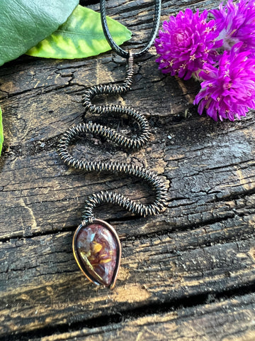 Pietersite Snake Pendant