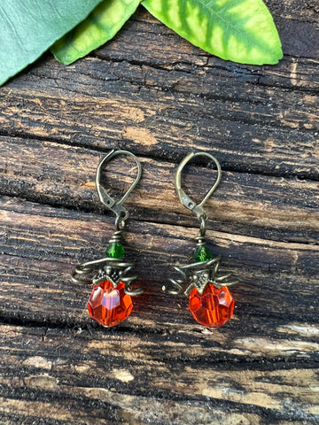 Grand Pumpkin “Leverback Ear Wire” Earrings