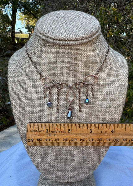 Czech Crystal Elven Drop Chain Necklace