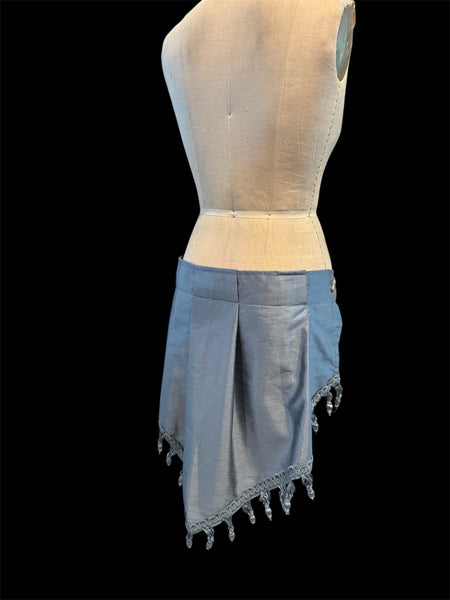 Blue/Grey Tie-On Bustle