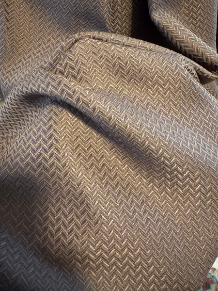 Brown Chevron Tie-On Skirt w/ Bag