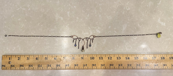 Czech Crystal Elven Drop Chain Necklace