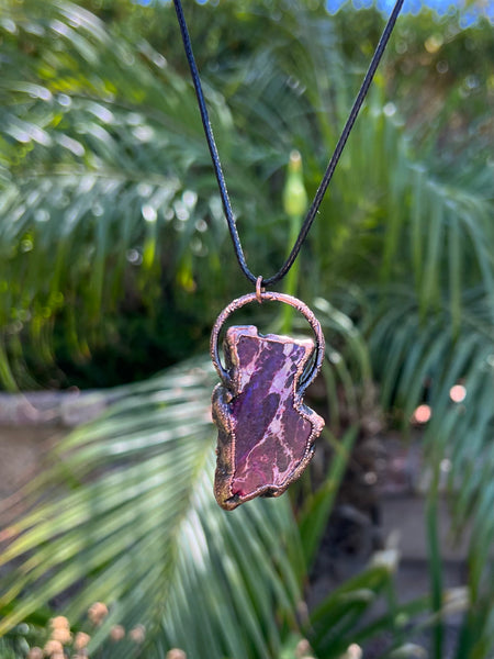 Purple Dark Burgundy Sea Sediment Jasper Pendant