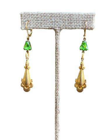 Peridot Bell Chandelier Earrings