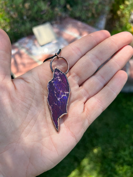 Wine Purple Sea Sediment Jasper Pendant