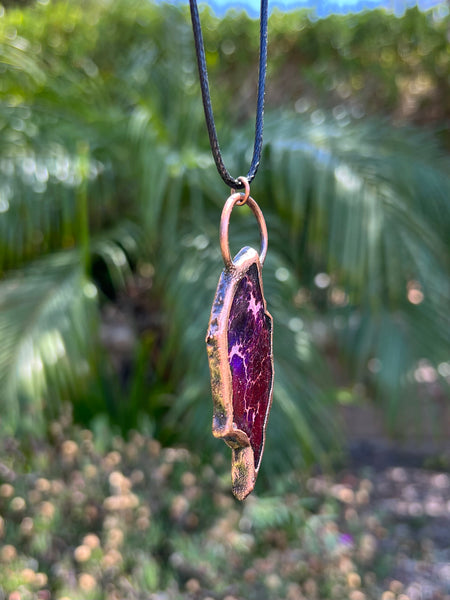 Wine Purple Sea Sediment Jasper Pendant