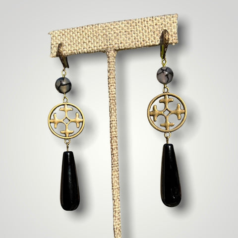 Black Dragon Tears Earrings