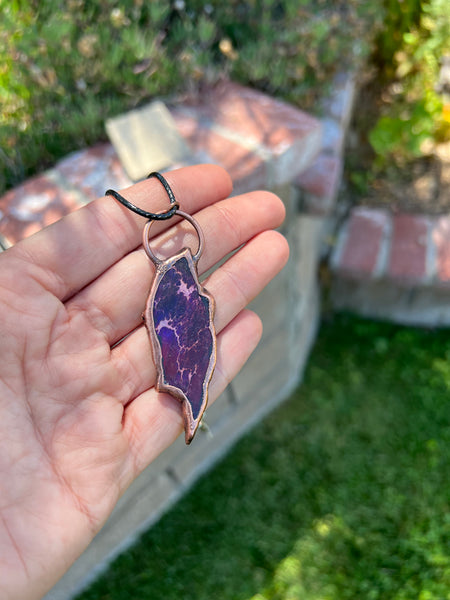 Wine Purple Sea Sediment Jasper Pendant